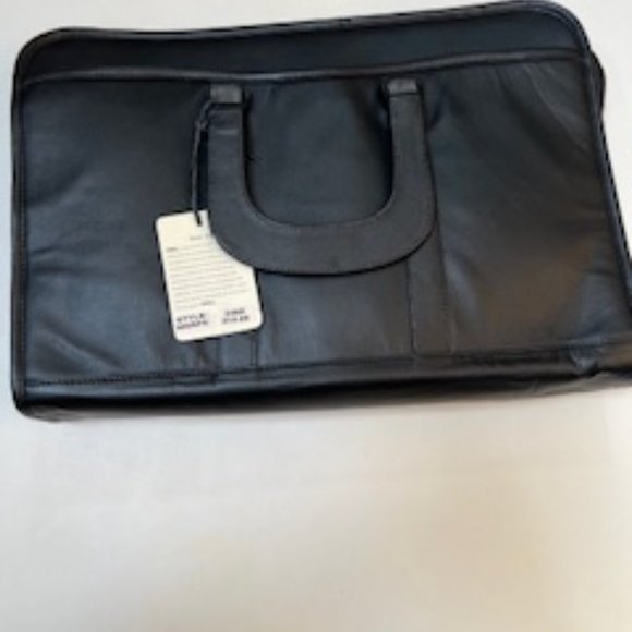 Winn International Bags Winn International Leather Briefcase Black